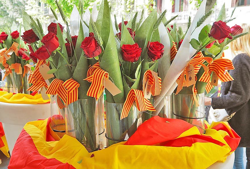 Barcelona in April Sant Jordi Day